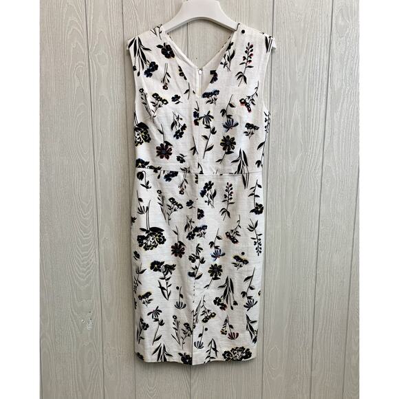Ann Taylor Black White V Neck Floral Sleeveless Dress Size 2 NWT - Picture 4 of 9